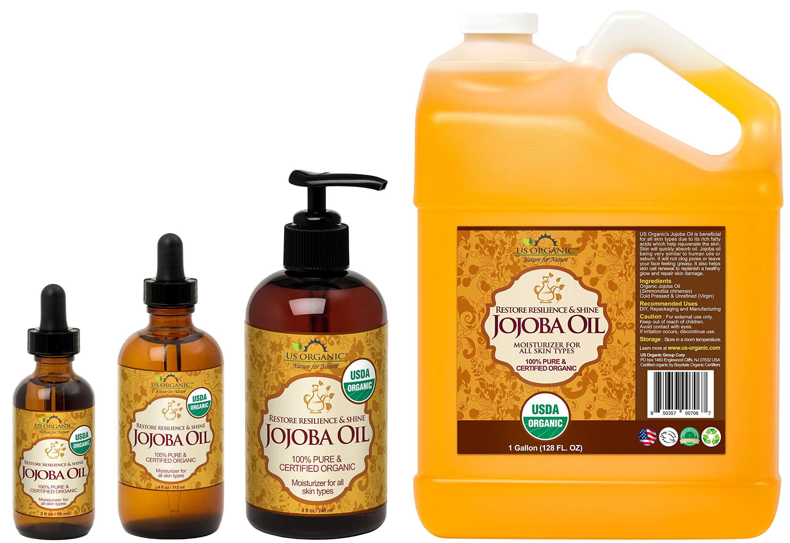 US Organic Jojoba Oil supports hair care and frizz control