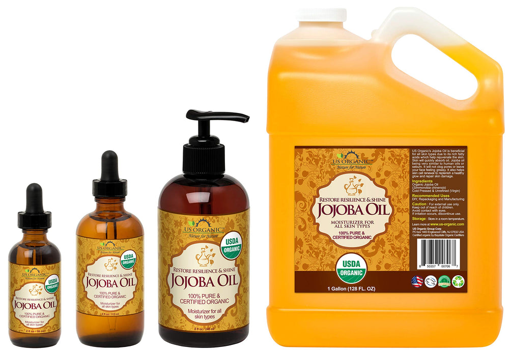 US Organic Jojoba Oil supports hair care and frizz control