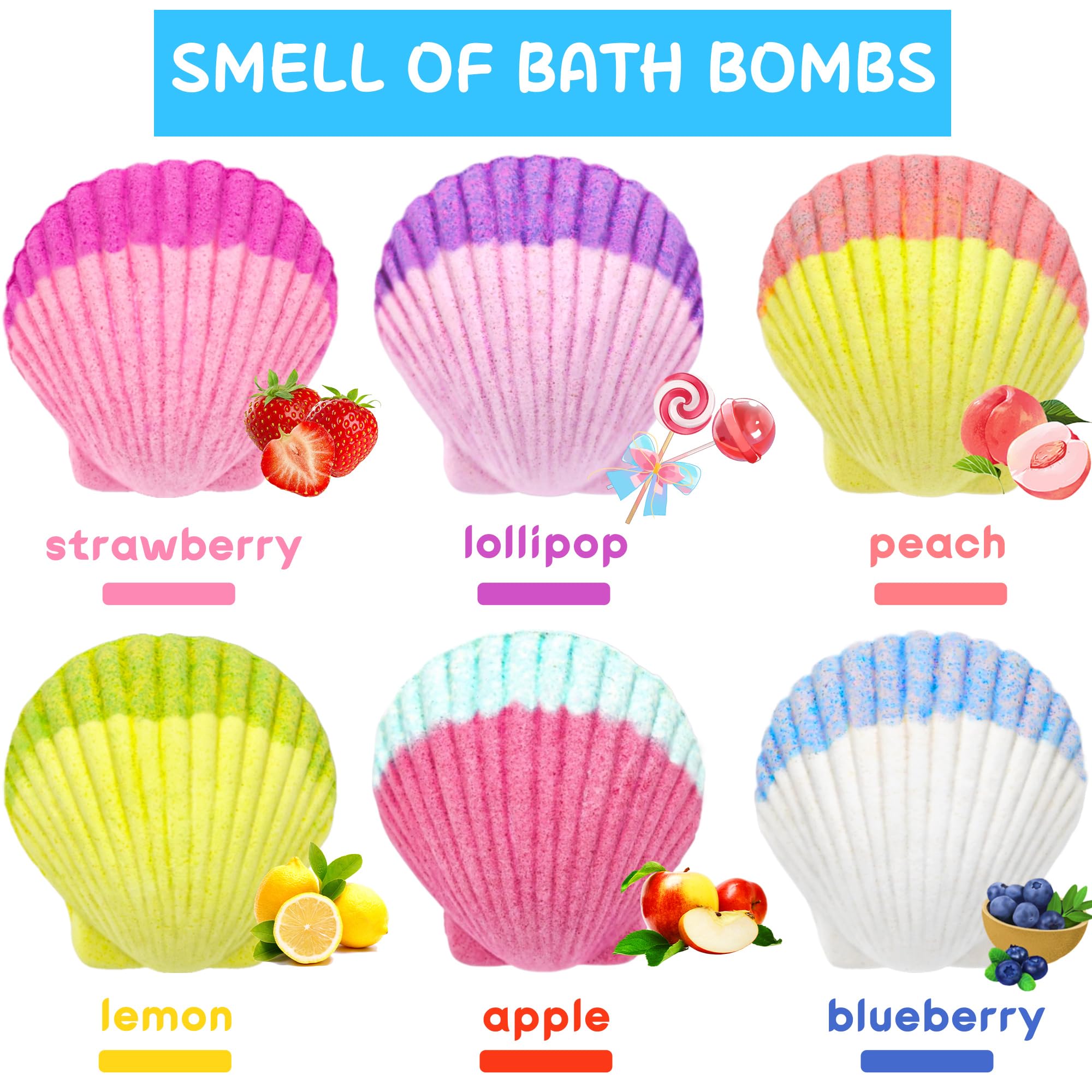 Usand Mermaid Bath Bombs gift box ideal for Easter baskets and birthdays