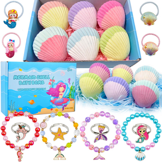 Usand Mermaid Bath Bombs pack shot showing vibrant colors for playful bath time