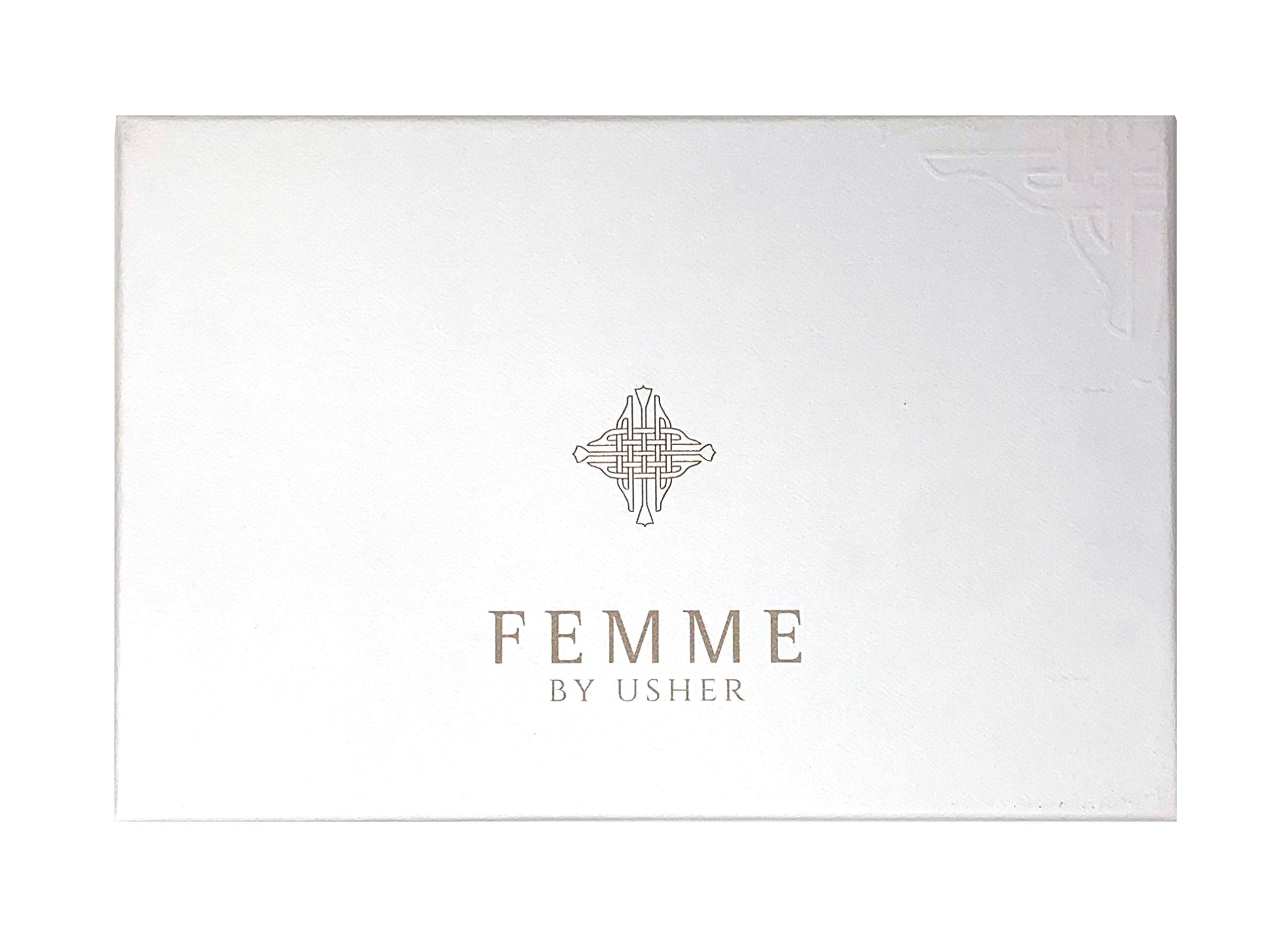 Usher Femme Gift Set lotion bottle showcasing moisturizing formula and subtle scent.