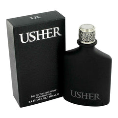 Usher for Men bottle—bold, spicy fragrance for daily wear.