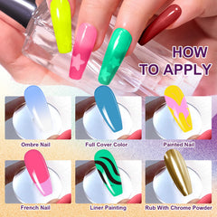 U-Shinein highly malleable gels for gradient, painting, stamping, and chrome effects