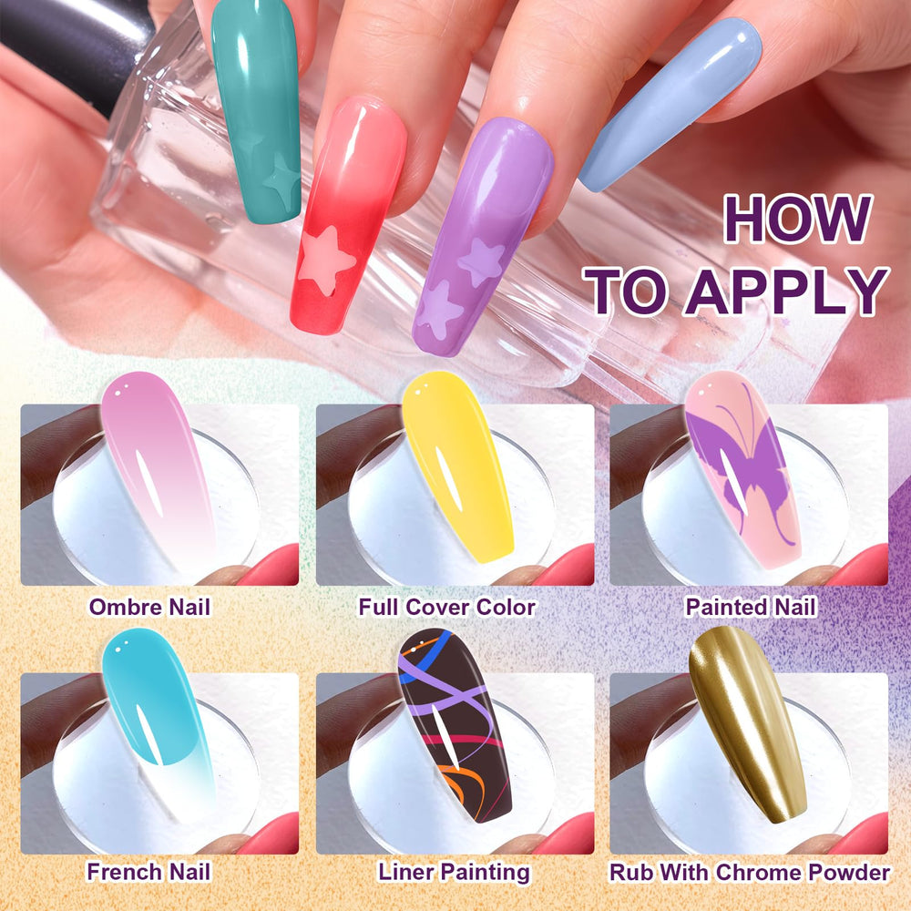 U-Shinein nail sponge blocks assist in achieving smooth gradient transitions.