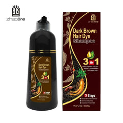 USMATEK Brown Hair Dye Shampoo color result close-up