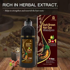 USMATEK Brown Hair Dye Shampoo pour demonstrates easy application