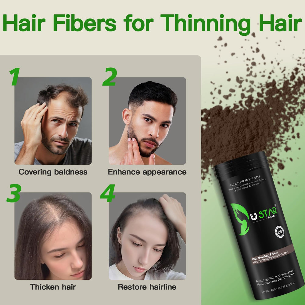 USTAR fiber applicator enables precise, even distribution on thinning areas.