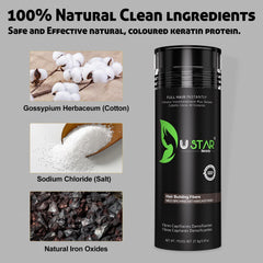 USTAR fibers provide even distribution with no visible clumps