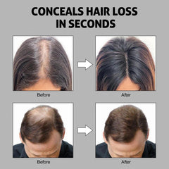 USTAR Hair Fibers texture blending with existing hair for fuller look