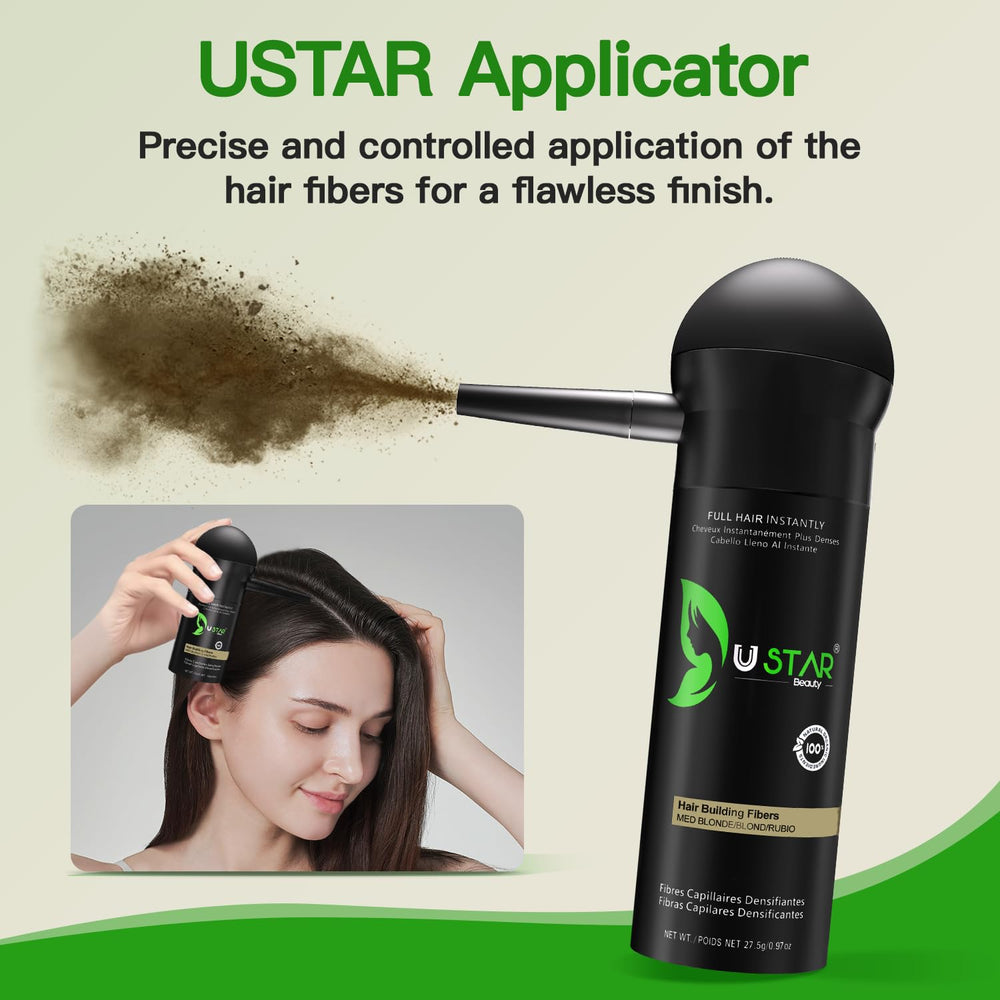 USTAR hair-fibers-for-beard styling for subtle beard enhancement.