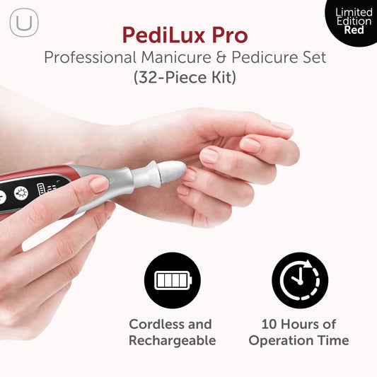 UTILYZE Pedilux Pro 32-piece set with bits and sanding bands for professional at-home results