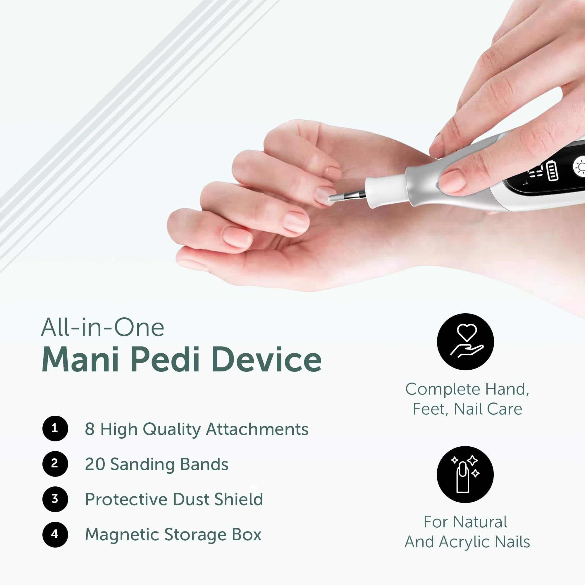 Utilyze PediLux Pro dust shield promotes a cleaner mani-pedi.