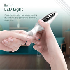 Utilyze PediLux Pro magnetic storage box keeps accessories organized.