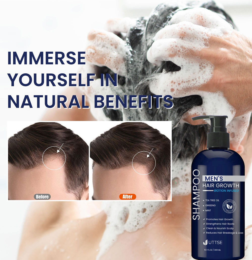 Shower scene with mint cooling effect highlighted for scalp relief