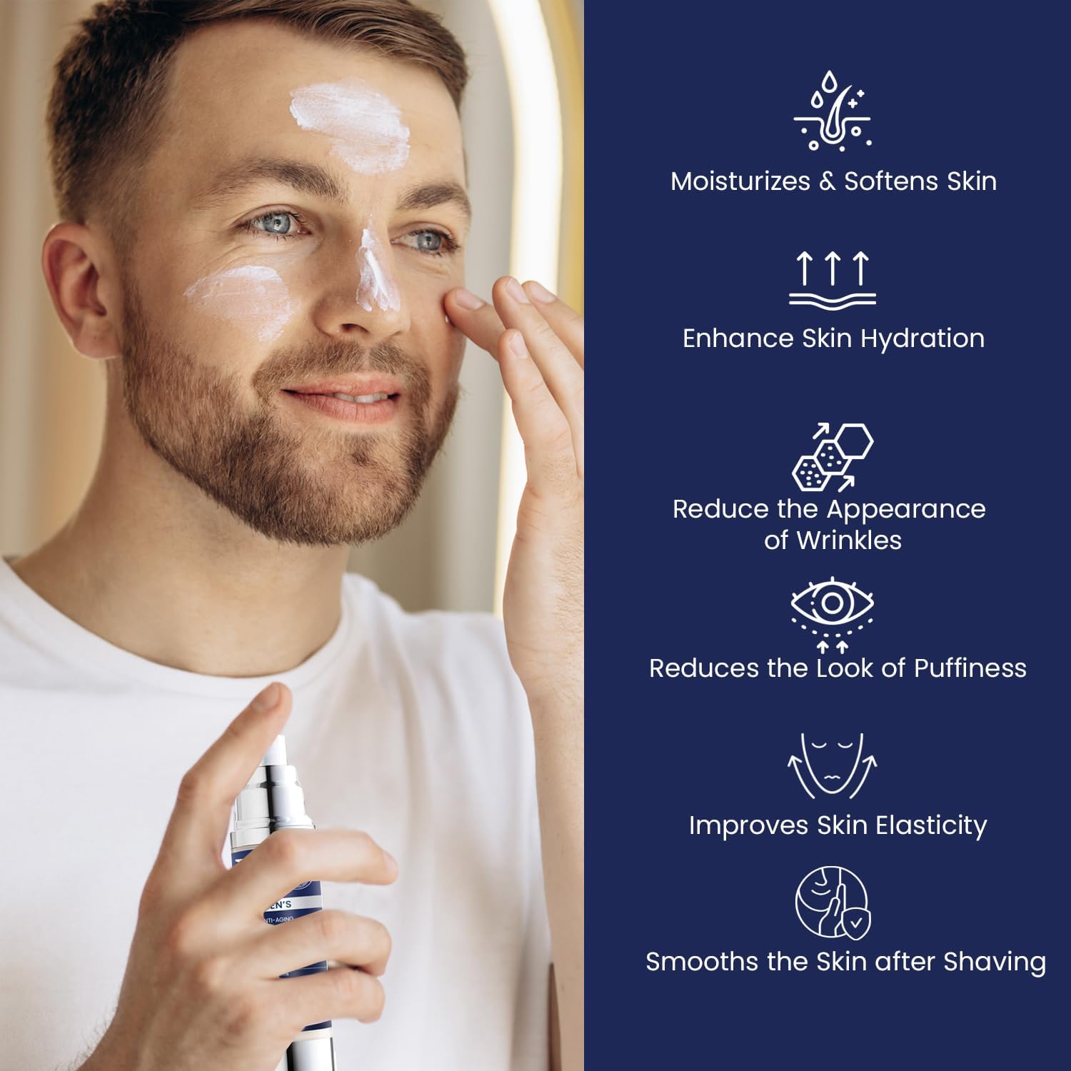 Under-eye area with Uttse depuff and brighten effect