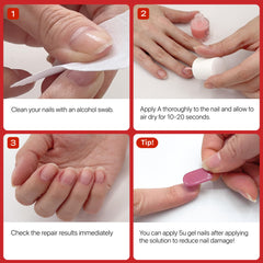 UUUUU Magical Nail Solution ready-to-wear gloss after application.