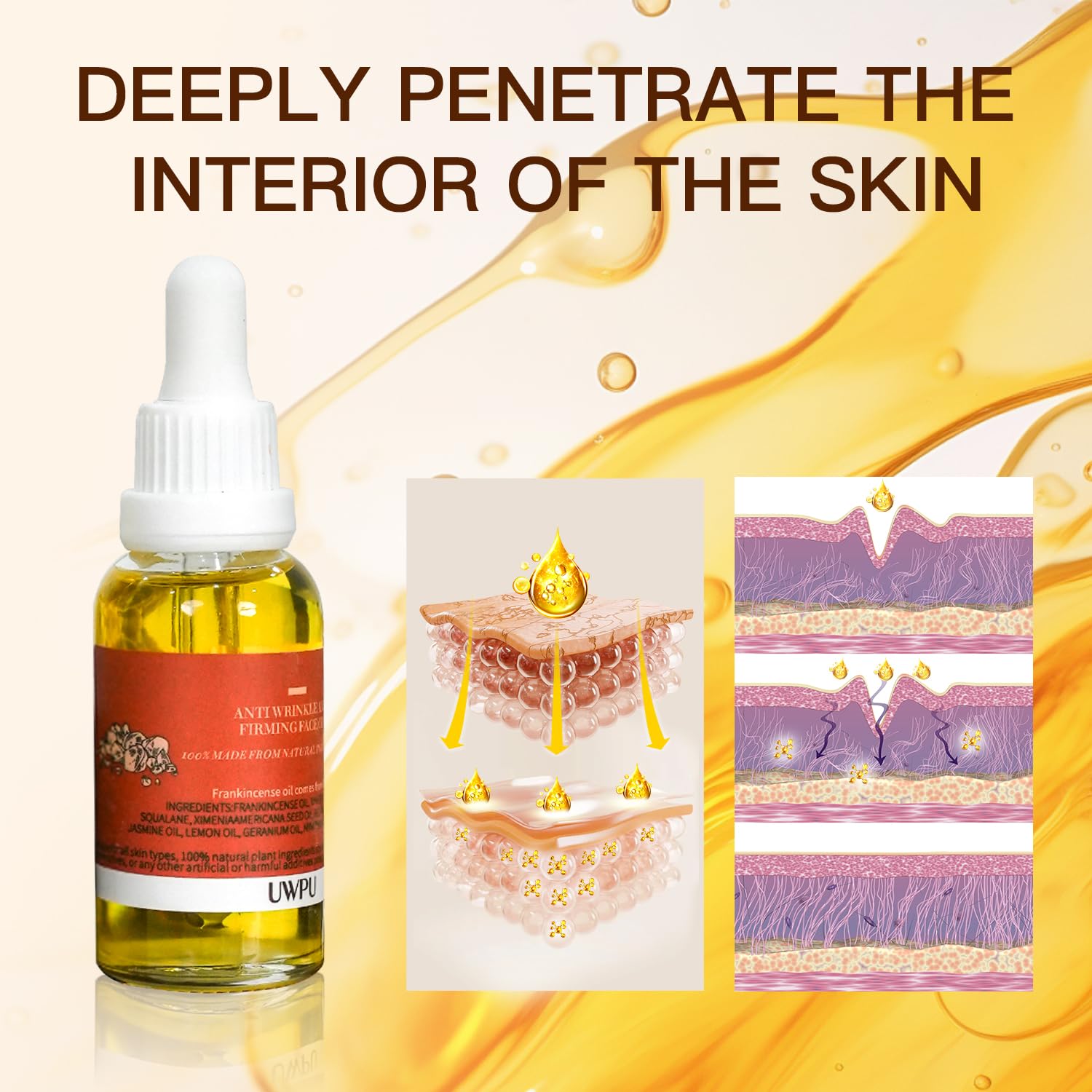 UWPU Jasmine oil aroma with light texture for soothing facial routine.