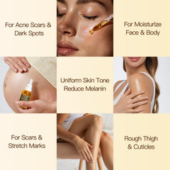 UWPU Organic Rosehip Oil drops on hand reveal quick absorption for daily moisture.