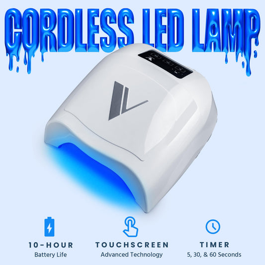 V Beauty Pure lamp with 20 LED bulbs ensures even gel curing.
