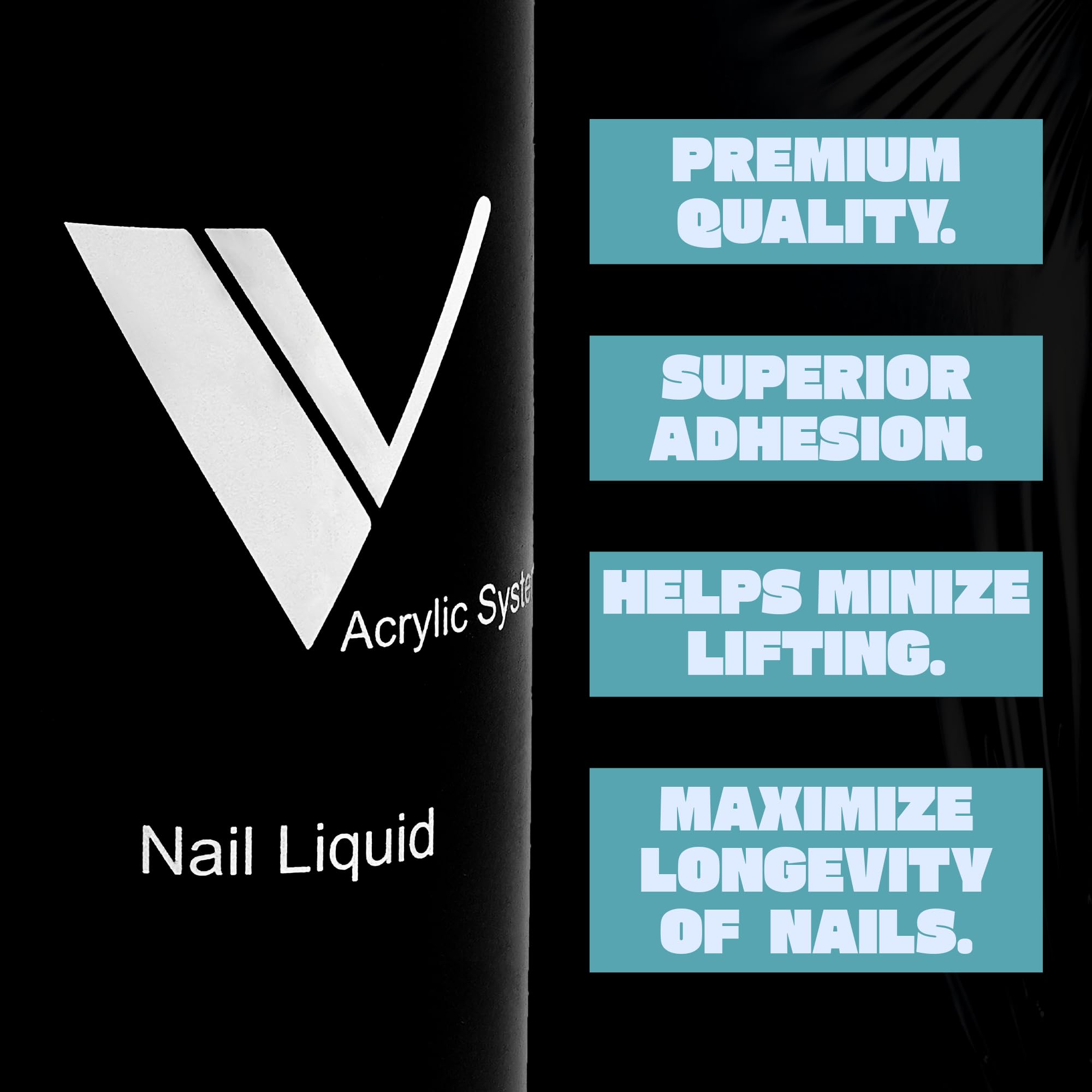 V Beauty Pure acrylic adhesion test demonstrates strong bond with natural nails