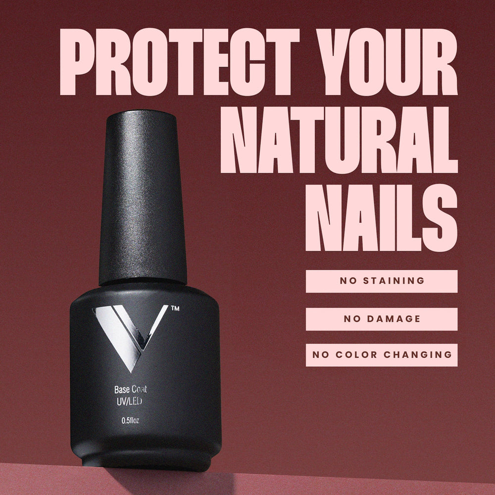 V Beauty Pure base coat delivers strong adhesion to reduce peeling and lifting.