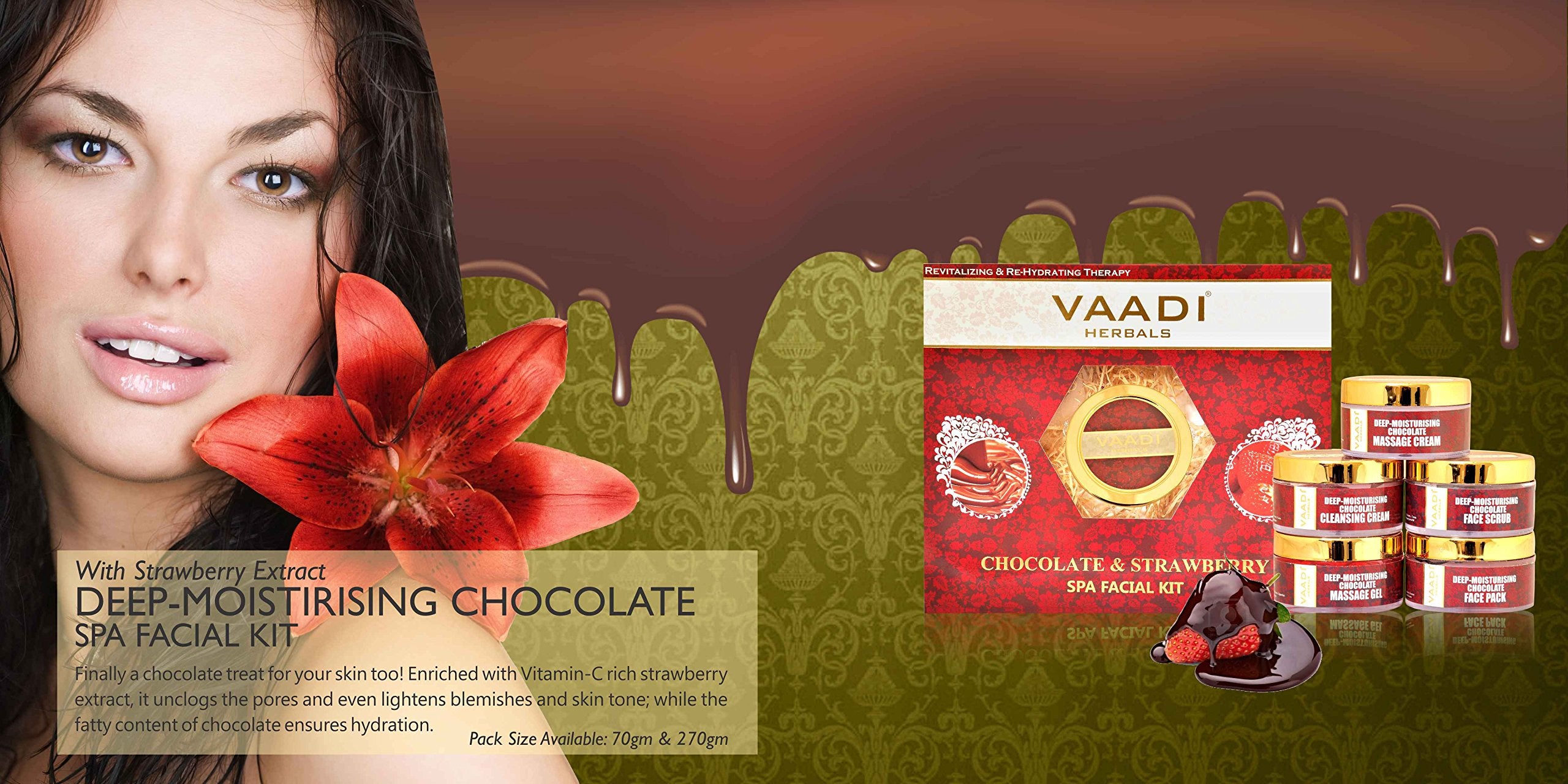 Vaadi chocolate and mint bar soap gift ready pack for gifting