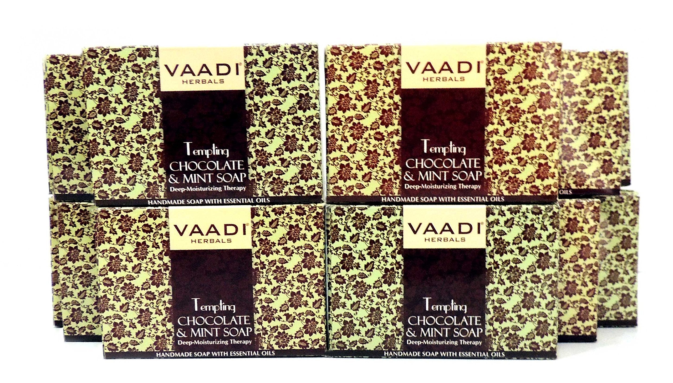 Vaadi Herbals chocolate and mint bar soap pack for daily moisturizing cleanse