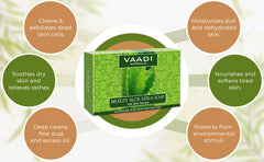Vaadi Herbals Aloe Vera Soap packaging box displaying authentic ingredients