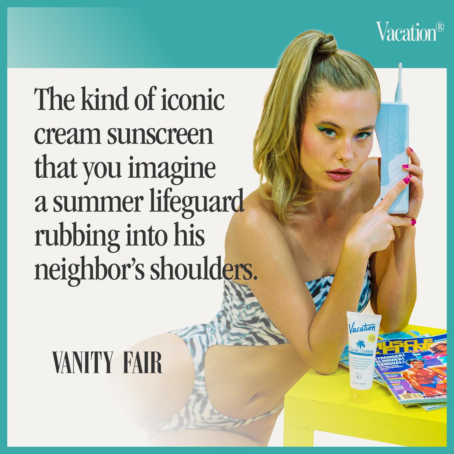 Vacation Classic Sunscreen Lotion award-winning scent evokes tropical paradise.