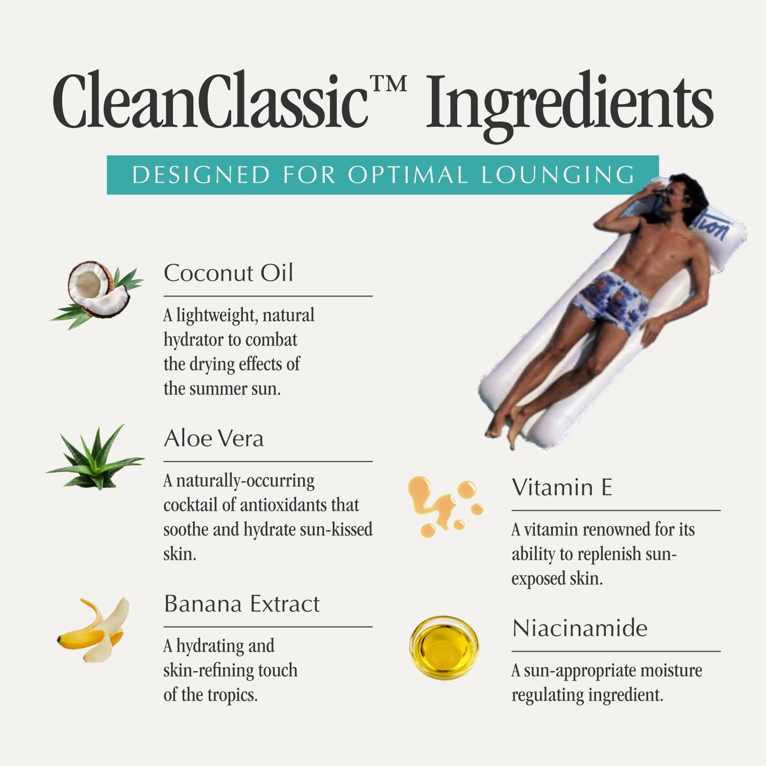 Vacation Classic Sunscreen Lotion vegan, cruelty-free and clean ingredients.
