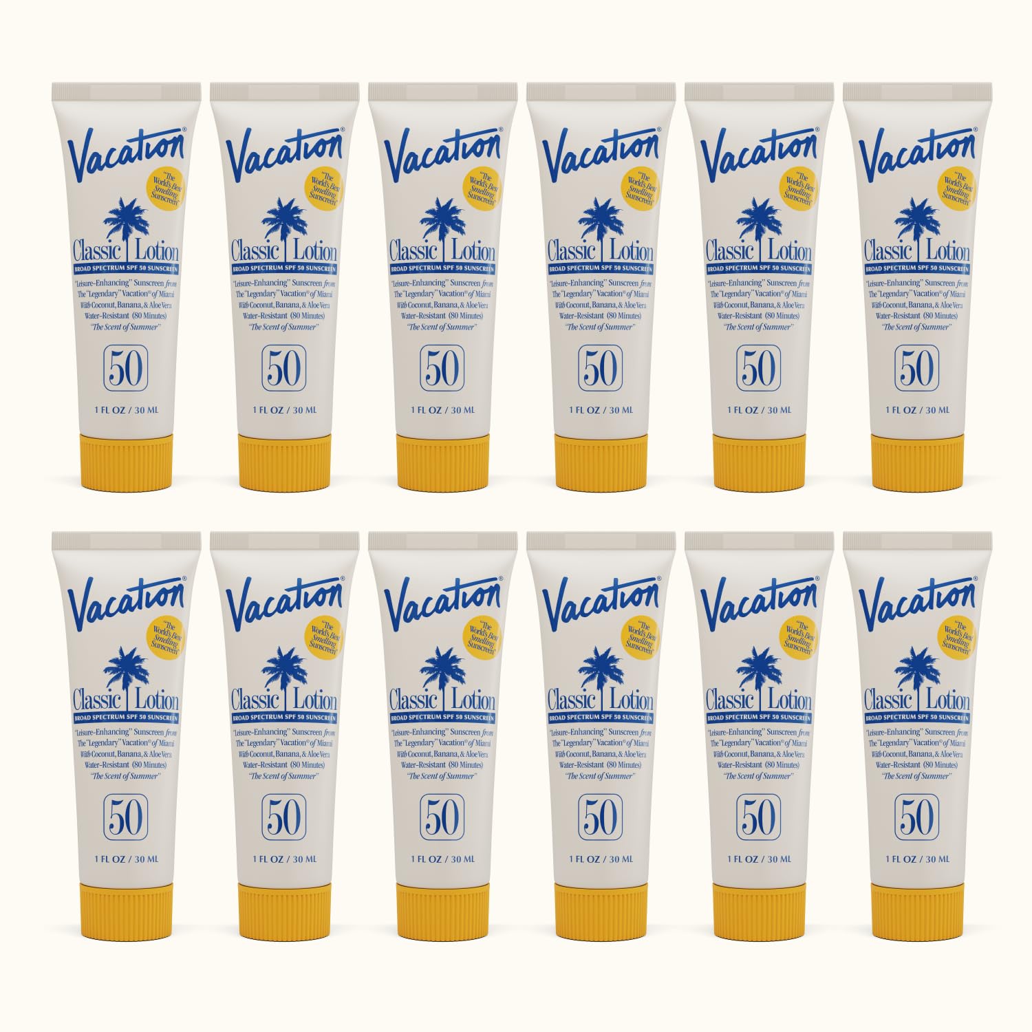 Vacation Mini Classic Lotion SPF 50 1oz bottle ready for on-the-go protection.