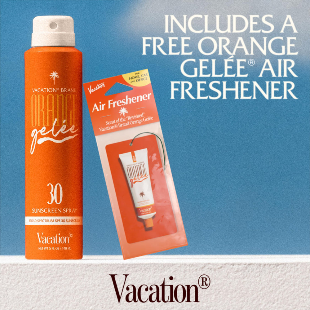 VACATION Orange Gelée packaging and display ready for shelves.