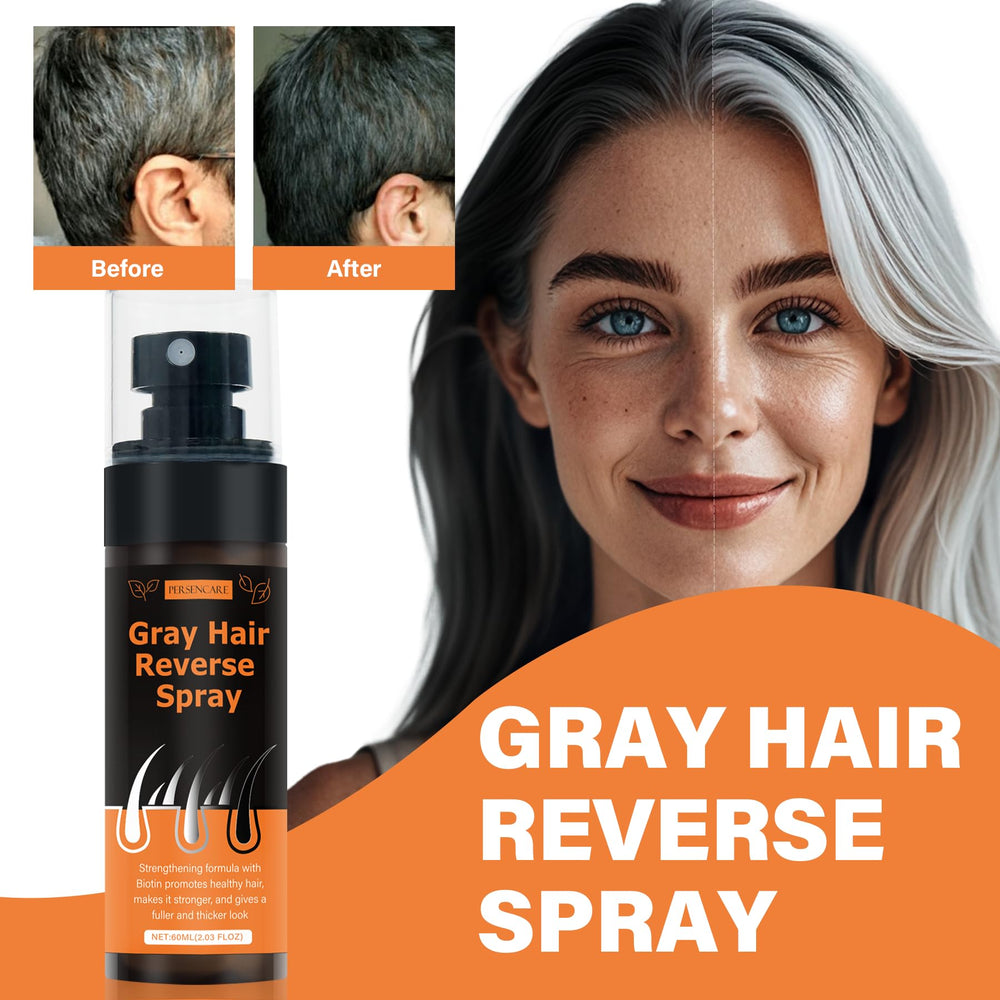 VAEYAE Gray Hair Spray packaging shot, signals cruelty-free, plant-based care.