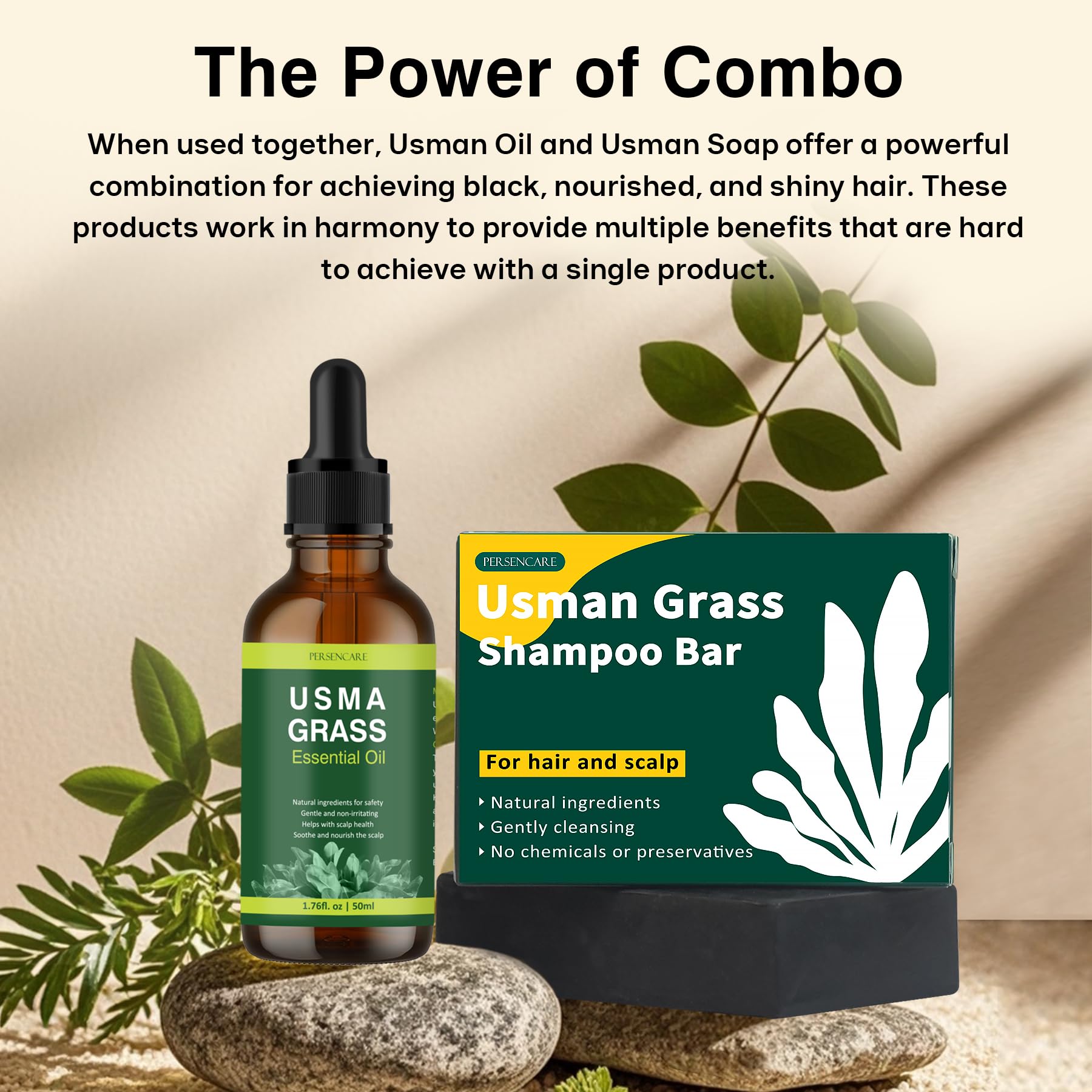 VAEYAE Natural Usma Juice Shampoo Bar in hand shows solid form for travel.