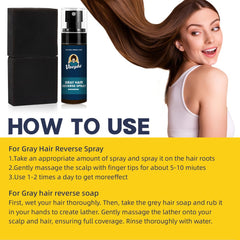 VAEYAE 2-in-1 set packaging presents complete gray hair care