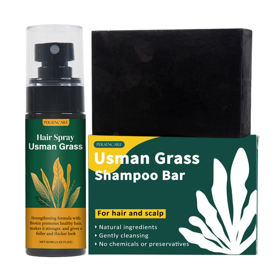 VAEYAE Usman Shampoo Bar and Spray Set displayed together for a complete hair care routine.