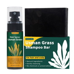 VAEYAE Usman Shampoo Bar and Spray Set displayed together for a complete hair care routine.