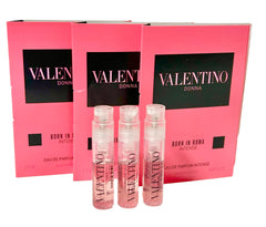 Valentino Born in Roma Intense EDP mini bottle close-up for travel sampling.