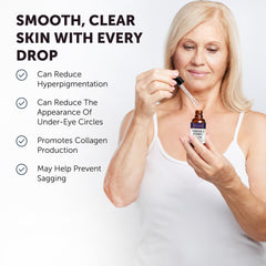 VALITIC bottle on vanity shelf conveys premium skincare routine.