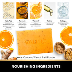 VALITIC dark-spot-corrector bar supports gradual evening of skin tone.