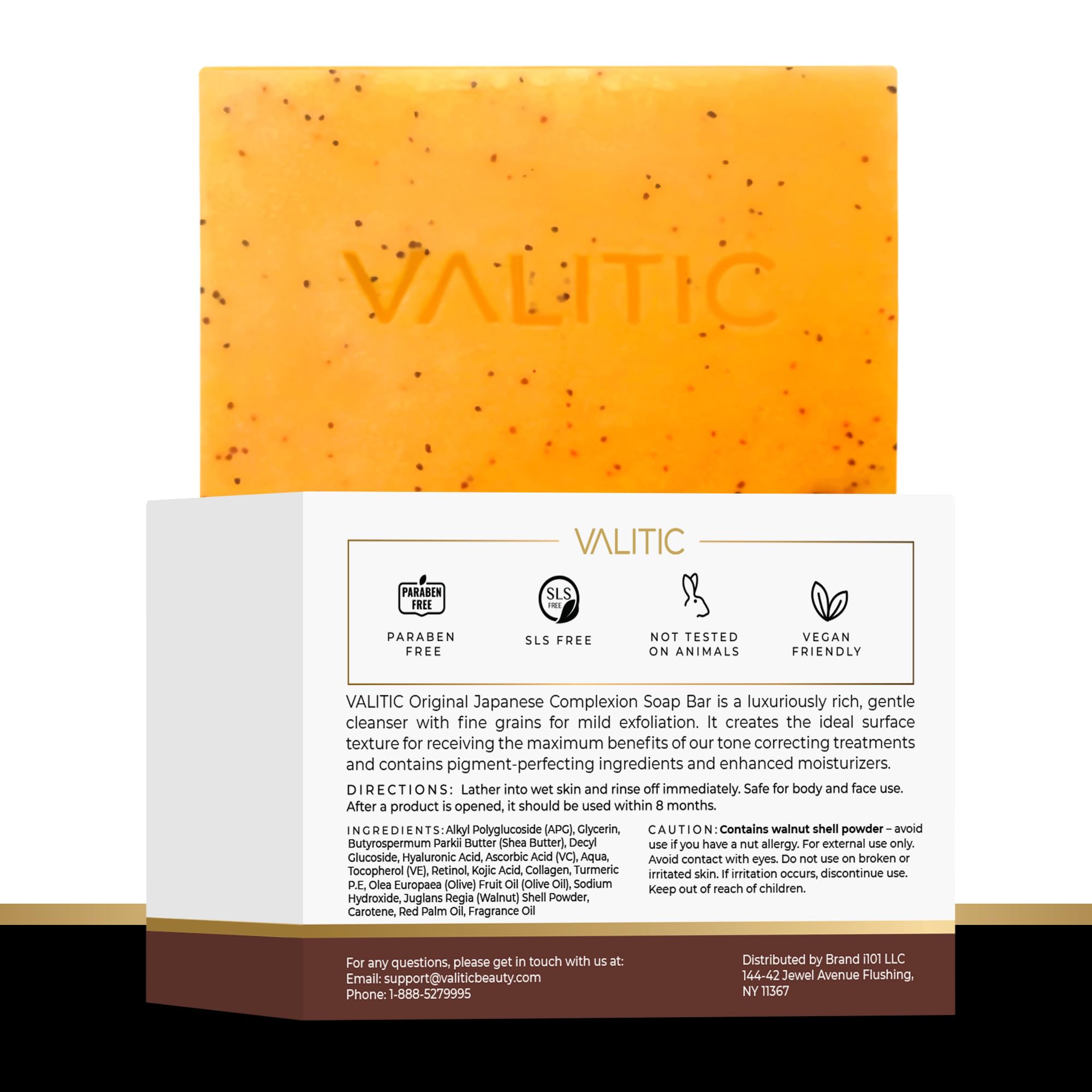 VALITIC shea-butter hydration highlights nourishing feel after cleansing.