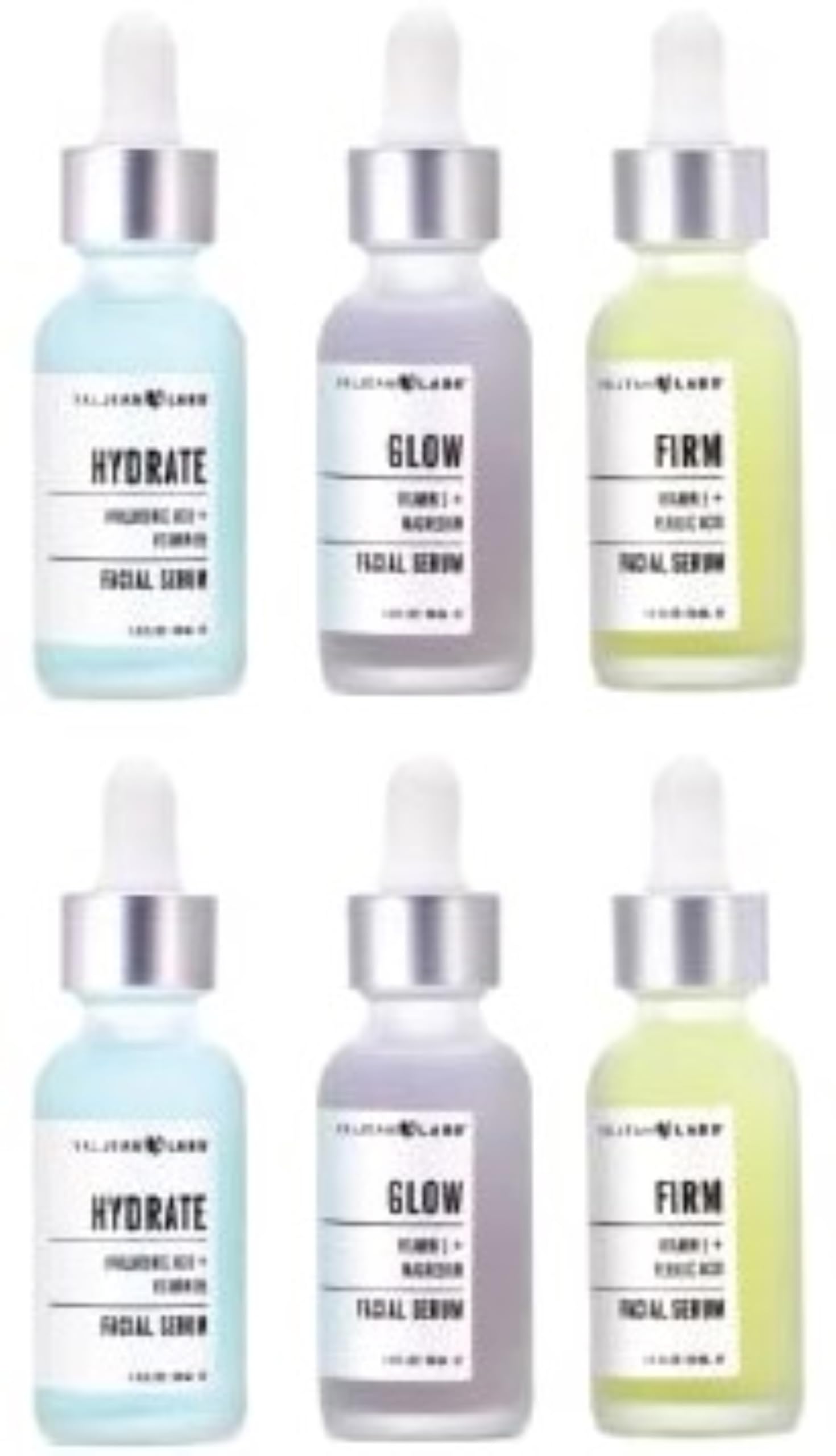 Valjean Labs Hydrate serum bottle promotes plump, hydrated skin