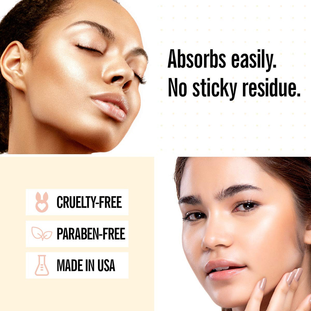 Valjean Labs Morning Glow Oil application scene suggests brightening and hydration benefits.