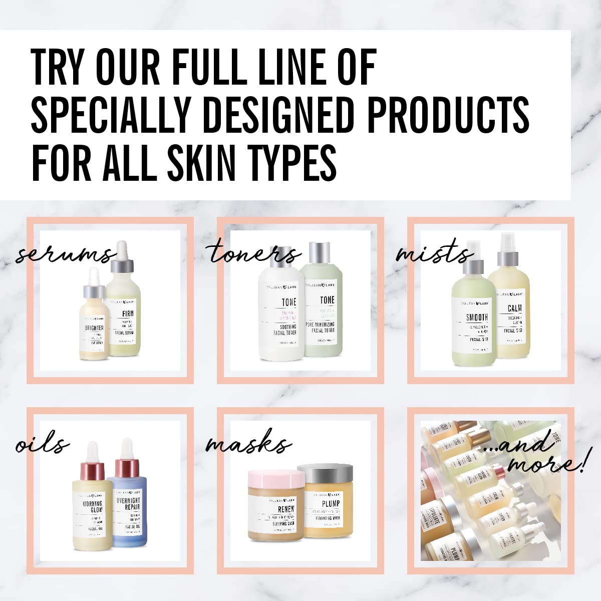 Valjean Labs Morning Glow Oil packaging on shelf signals vegan, cruelty-free branding.