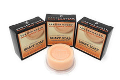 Van Der Hagen Deluxe Shave Soap bar texture and moisture cue