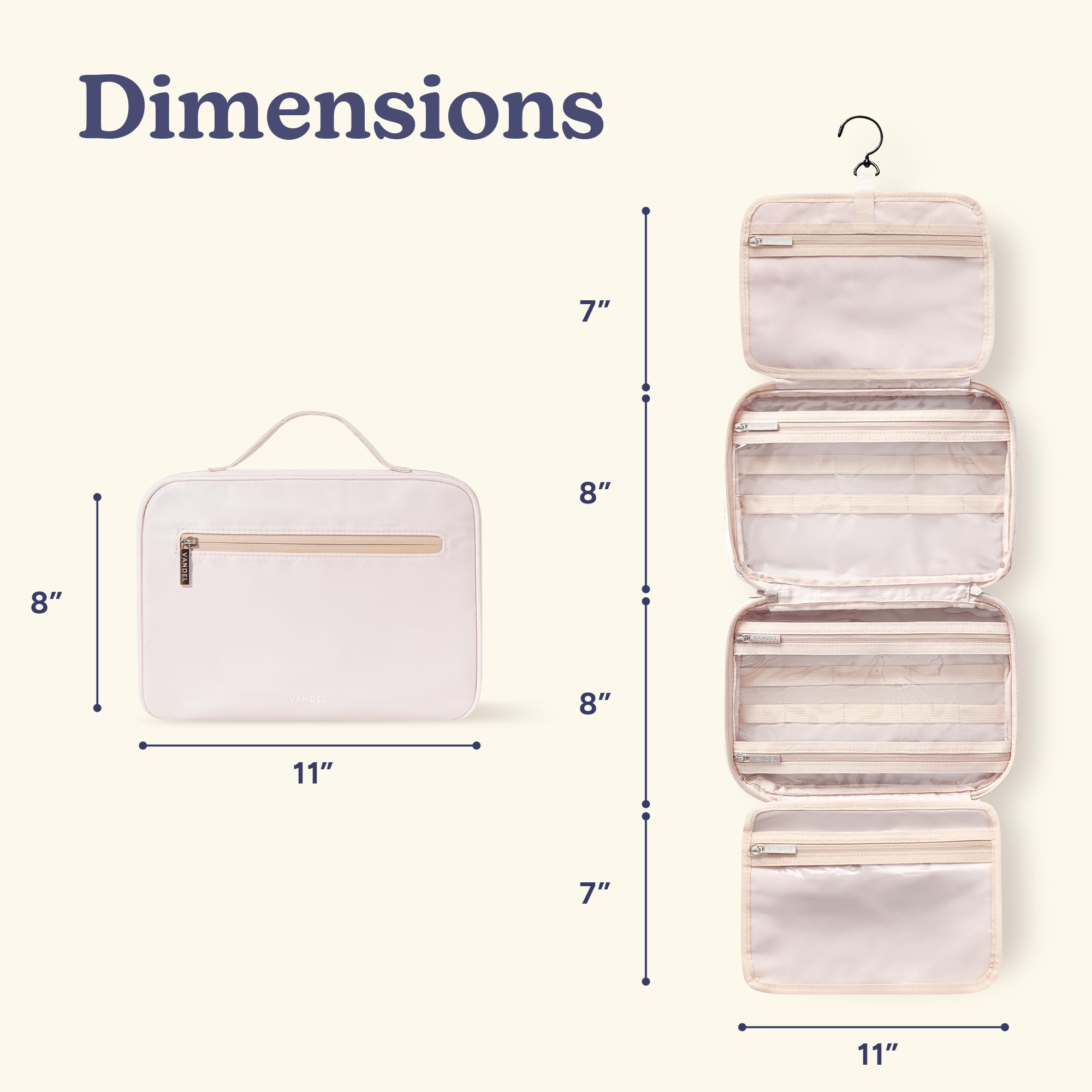 VANDEL makes brushes and makeup easy to retrieve with smart layout.
