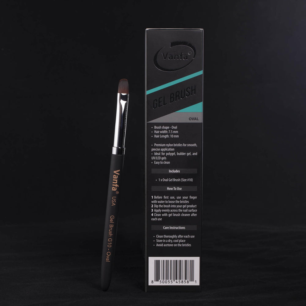 Vanfa nail painting brush with oval head for controlled polish strokes