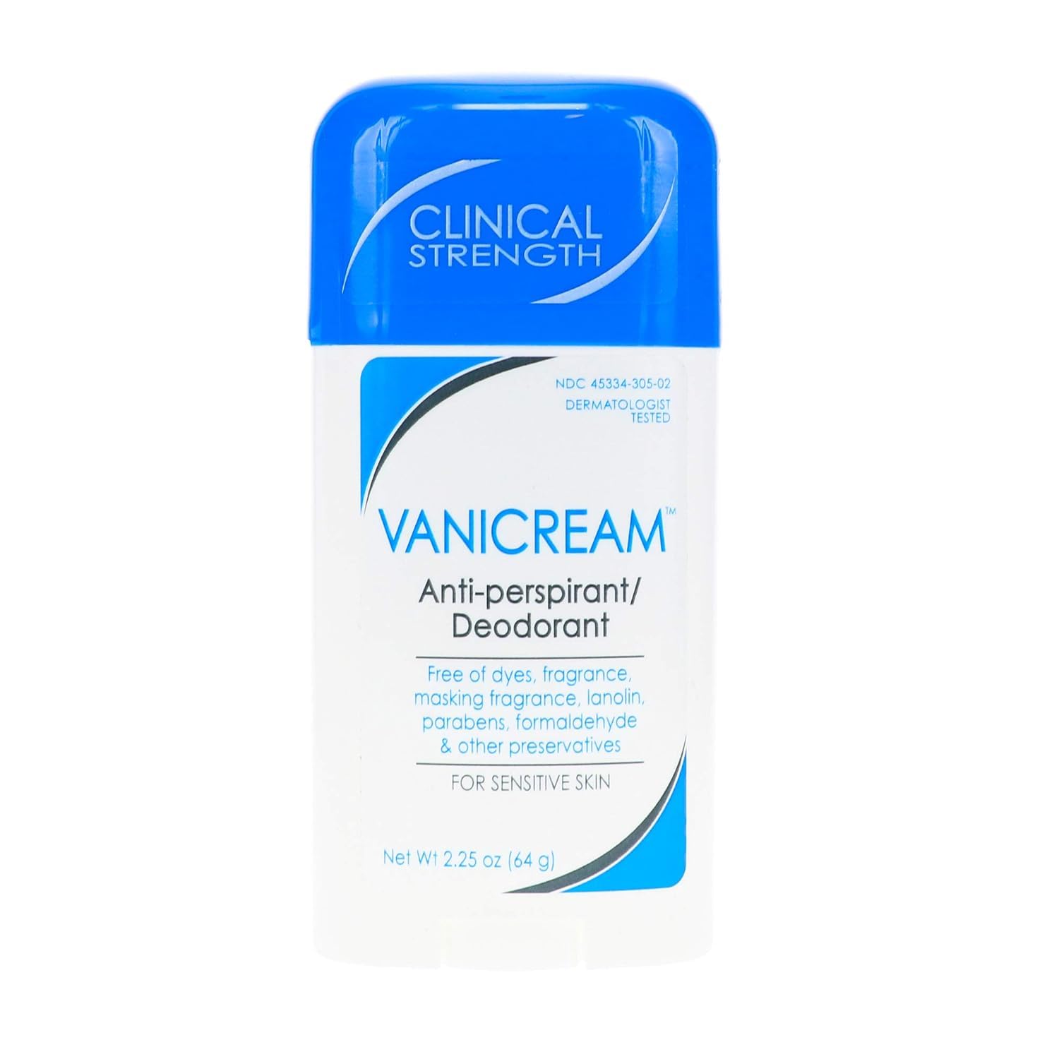 Vanicream antiperspirant bottle front view in a 2-pack for sensitive skin.