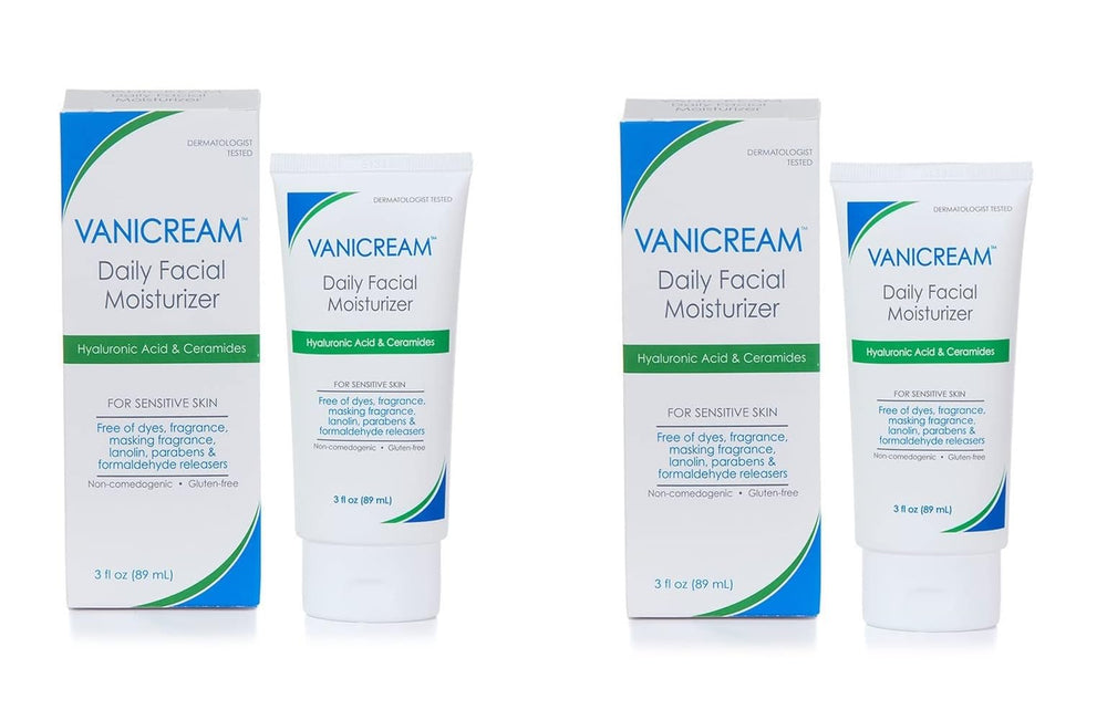 Vanicream Daily Moisturizer bottle pump offers fragrance-free hydration for sensitive skin.
