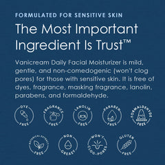 Vanicream ingredients icon with ceramides and humectants.